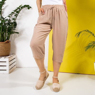 Бежевые женские бриджи PLUS SIZE