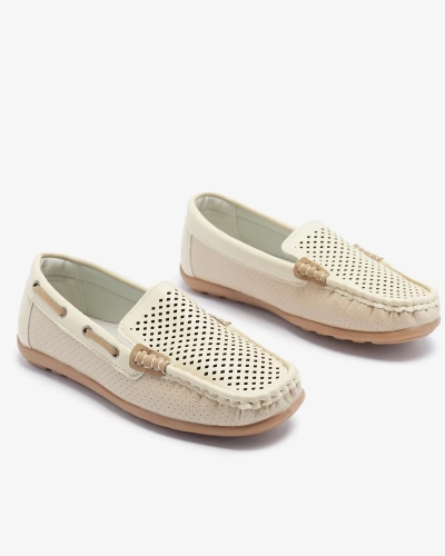 Beige openwork children's moccasins Nedda - Footwear