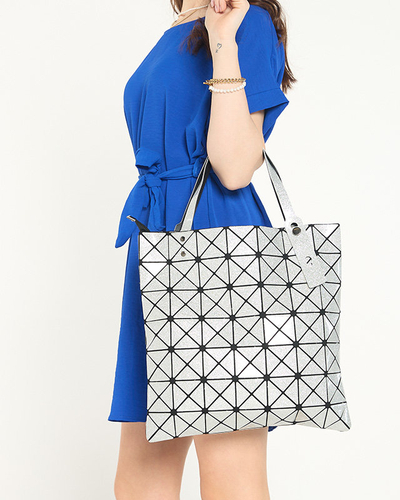 Ladies' silver brocade handbag - Handbags