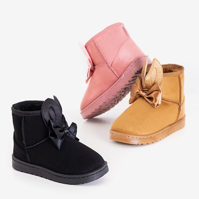 Light brown children's snow boots with embellishments Mera - Footwear