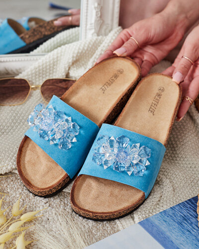 Royalfashion Women's Villo rhinestone flip-flops