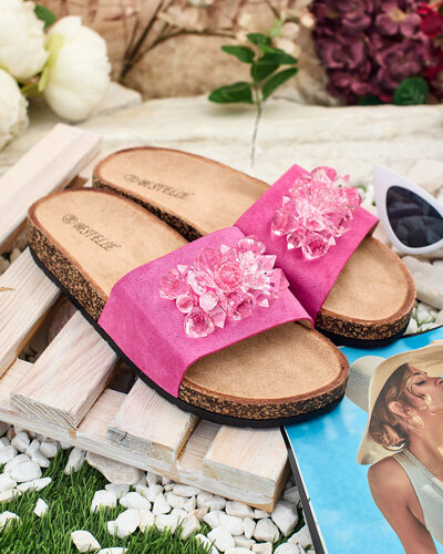 Royalfashion Sieviešu Villo flip-flops ar kristāliem