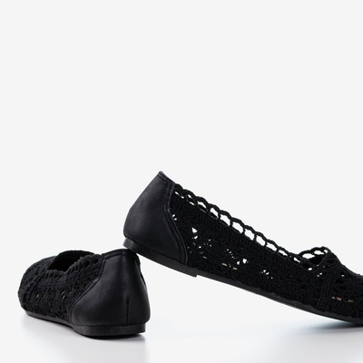 Black lace Benet ballerinas - Footwear 1