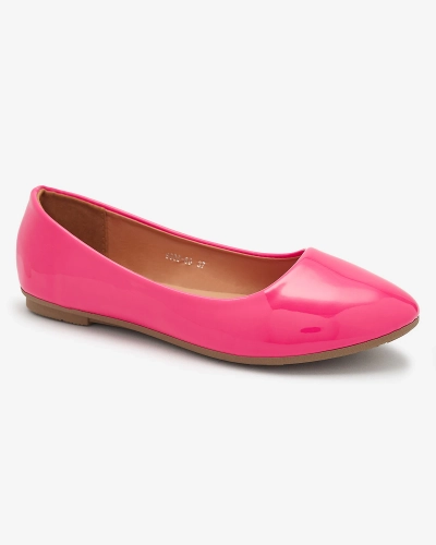 Neon pink women's lacquered ballerinas Fama - Footwear