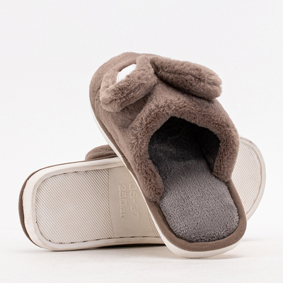 Brown women's slippers Crolisia - Footwear