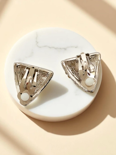 Royalfashion Women's clip-on earrings with cubic zirconia