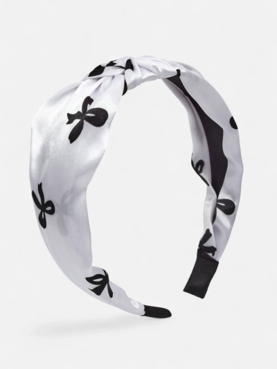 Royalfashion Satin Headband with Braid and Print