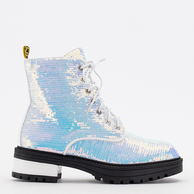 Women's ankle boots with Wysey holographic sequins - Footwear