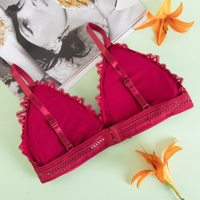 Women's burgundy lace bra - Lingerie