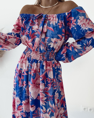 Royalfashion Women's midi dress with original pattern
