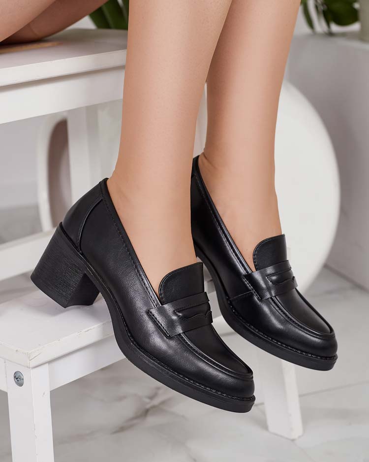 Royalfashion Women's moccasins on a high post Lipo