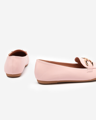 Pink women's eco-leather Kesine loafers - Footwear