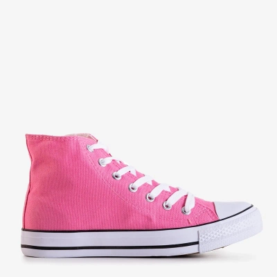 OUTLET Pink women's high-top trainers Skarllet - Footwear