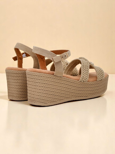 Royalfashion Sieviešu pītas platformas sandales Sunny Day