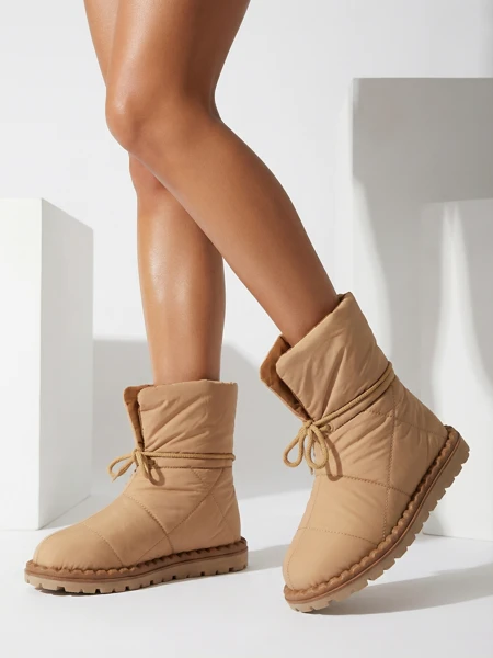 Royalfashion Women's slip-on snow boots in brown Nevonsis