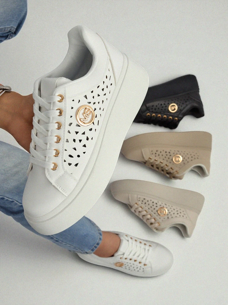 Aurelia Bianca – Valkoiset Royalfashion Ecru -alustalenkkarit