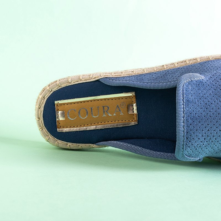 Women's flip-flops in blue Courine - Footwear