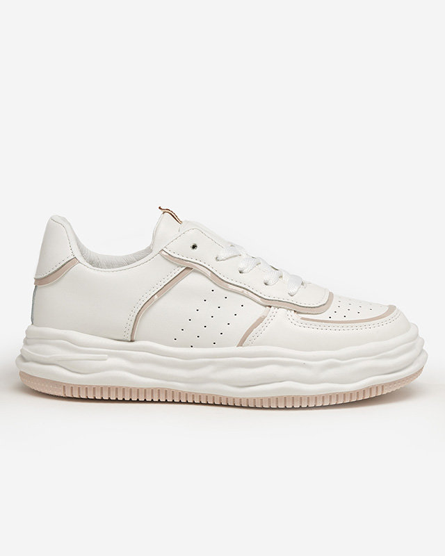 OUTLET Ladies' beige sports shoes with Dekavi inserts - Footwear