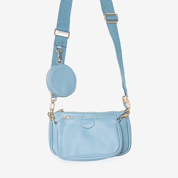 Three-piece small women's handbag in blue - Handbags