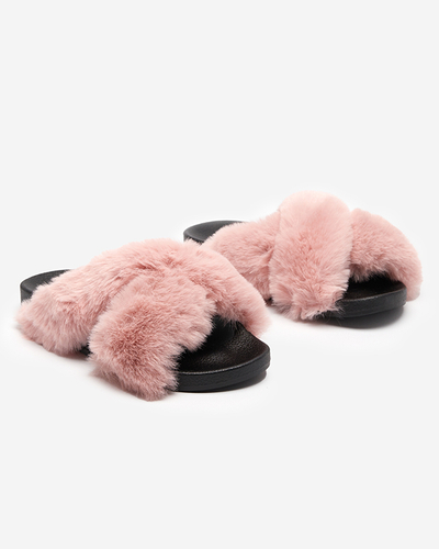 Slippers with pink fur Mashte - Footwear