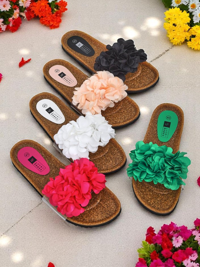 Royalfashion Women's Flip-Flops with Flowers Flora Soft