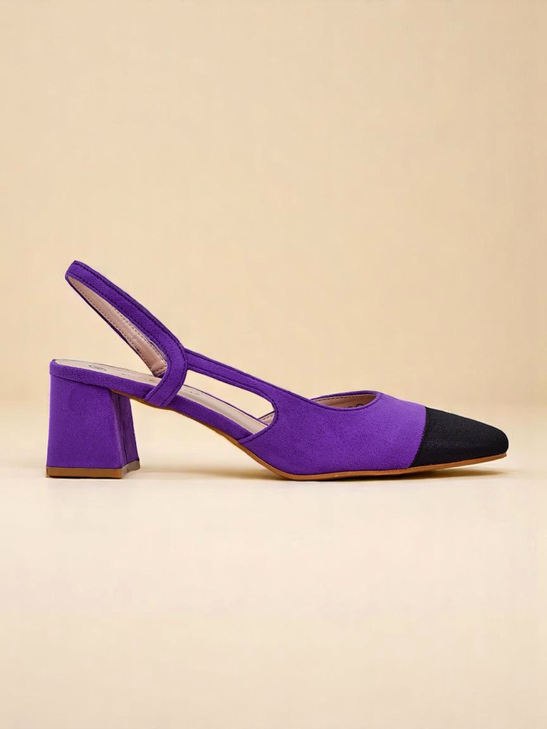 Royalfashion Women's Low Heel Pumps with Decorative Toe Eleganzo