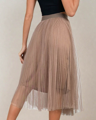 Royalfashion Sieviešu divslāņu midi svārki