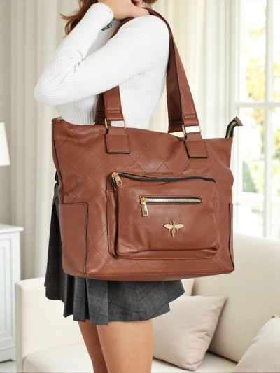 Women's shopper bag eco leather quilted Marvaya