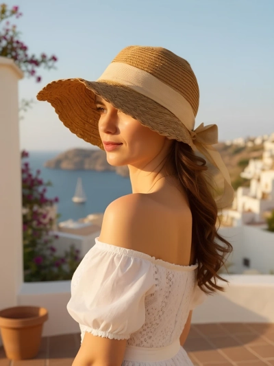 Royalfashion Women's straw hat Mira Flare