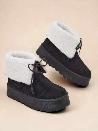 Royalfashion Women's lace-up snow boots Wdeno