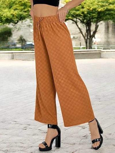 Royalfashion Женские широкие клетчатые брюки