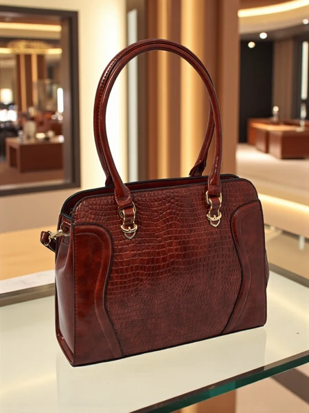 Toebka damska shopper eko skórzana z tłoczeniem Iron Lace