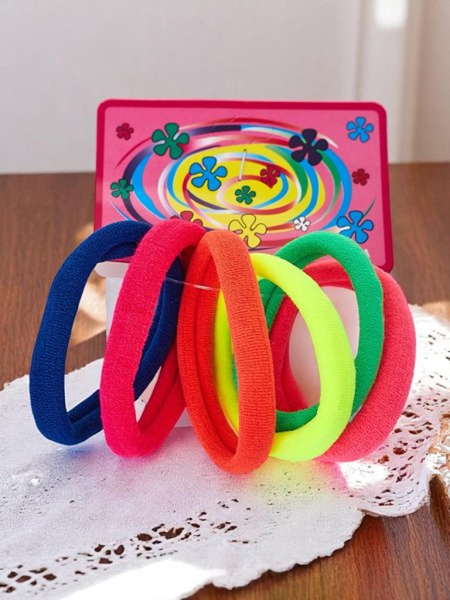 Royalfashion Set of 6 colorful Colora hair elastics