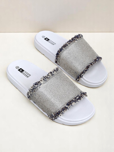 Royalfashion Women's SparkleWalk Flat Flip-Flops