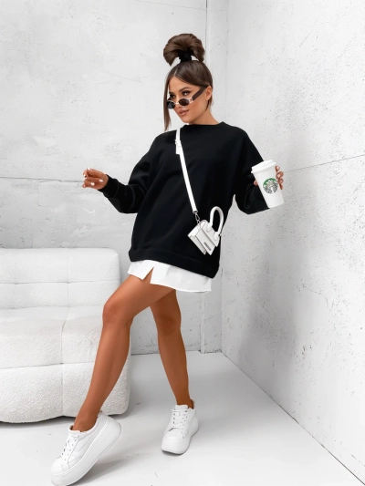 Royalfashion Women's cotton sweatshirt with detachable bottom