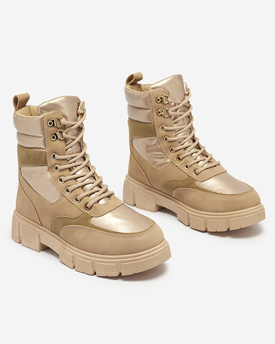 Gaiši brūni sieviešu zābaki Kasemi- Footwear