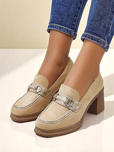 Royalfashion Женские лоферы на широком каблуке Apareus