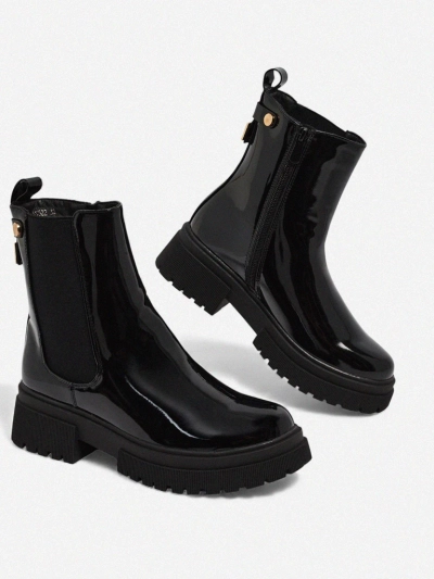 Patent Eco-Leather Women's Ankle Boots Calebi