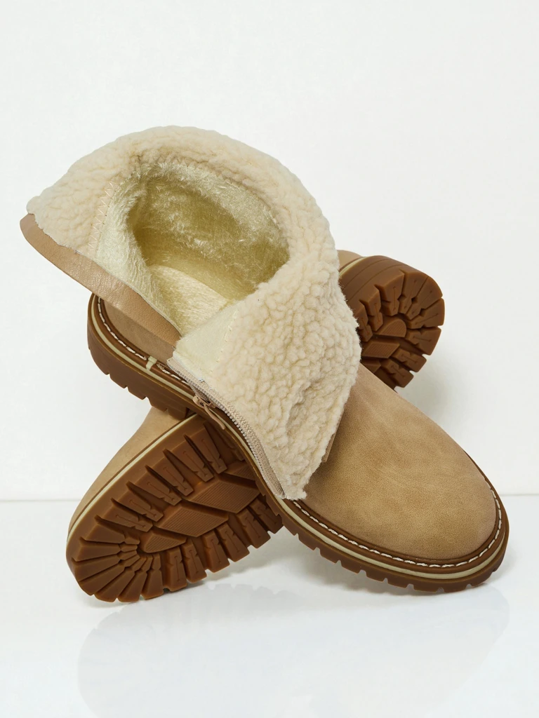 Высокие женские ботинки из эко-замши Liora