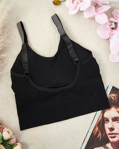 Royalfashion Women's sports bra with zircons