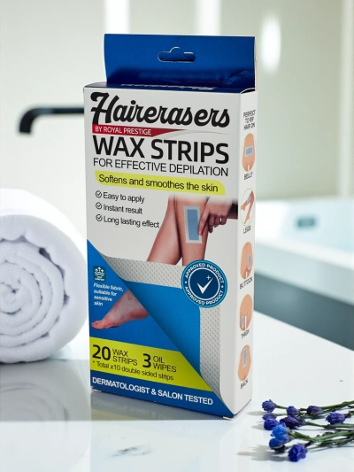 Wax strips for body hair removal