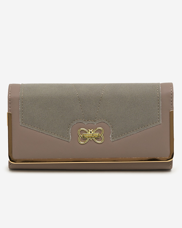 Brown ladies' large wallet - Accessories
