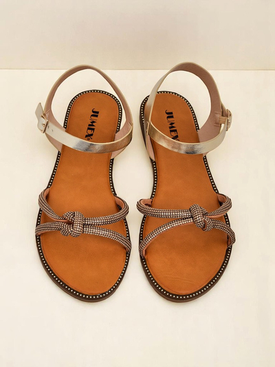 Royalfashion Women's Sandals with Decorative Rhinestones Bella Shine