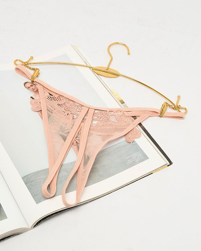 Royalfashion Lace women's thong panties in beige
