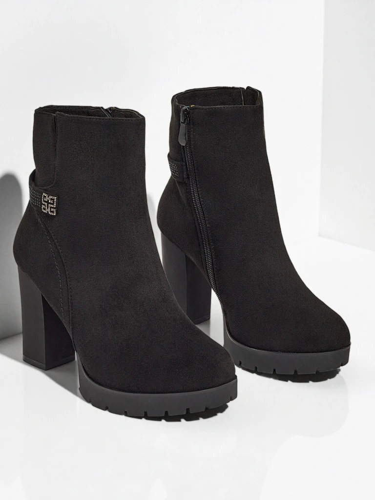 Women's Zavrina Eco-Suede Heeled Ankle Boots