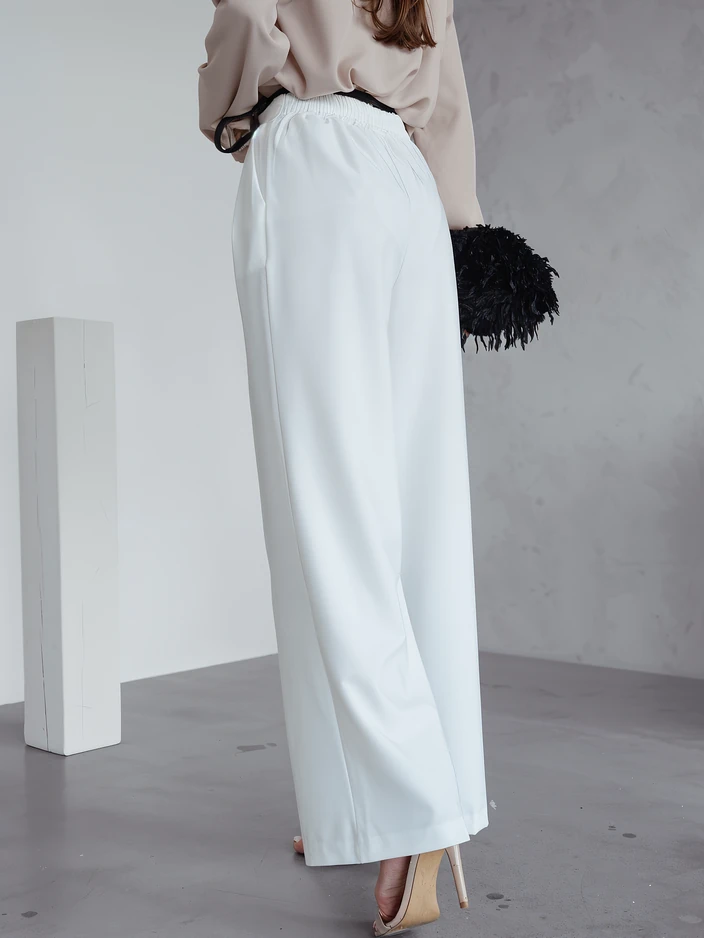 Royalfashion Wide women's trousers with crease