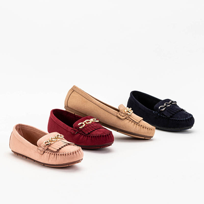 Terikala maroon eco-suede loafers for women - Footwear