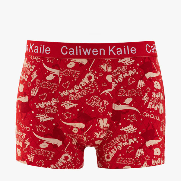 Red men's Christmas boxer shorts - Underwear