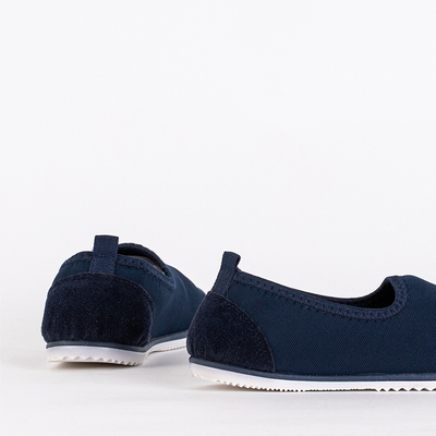 Navy blue slip-on sneakers for women Bibi- Footwear