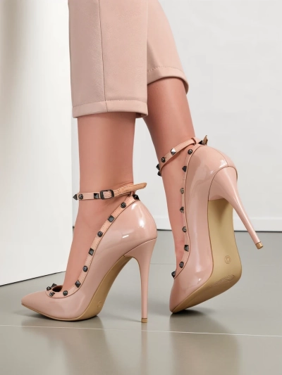 Royalfashion Sieviešu lakotas stiletto ar rhinestones Qoscalle